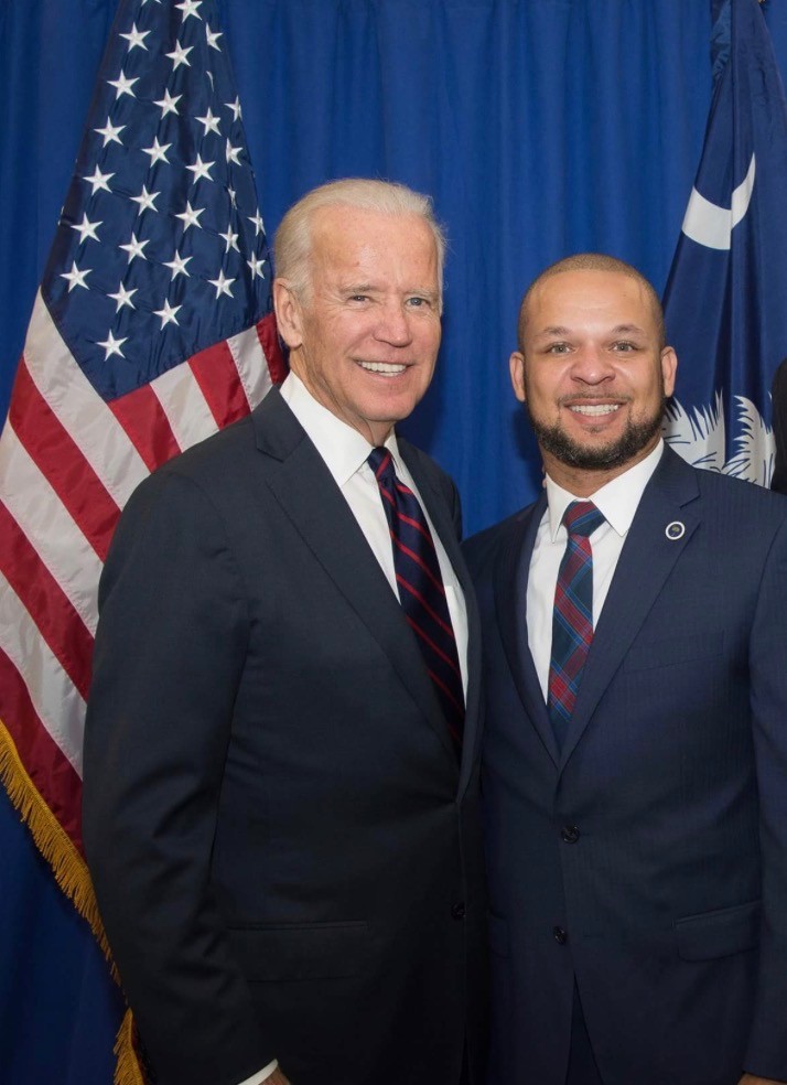 Rep. John King with President Joe Biden