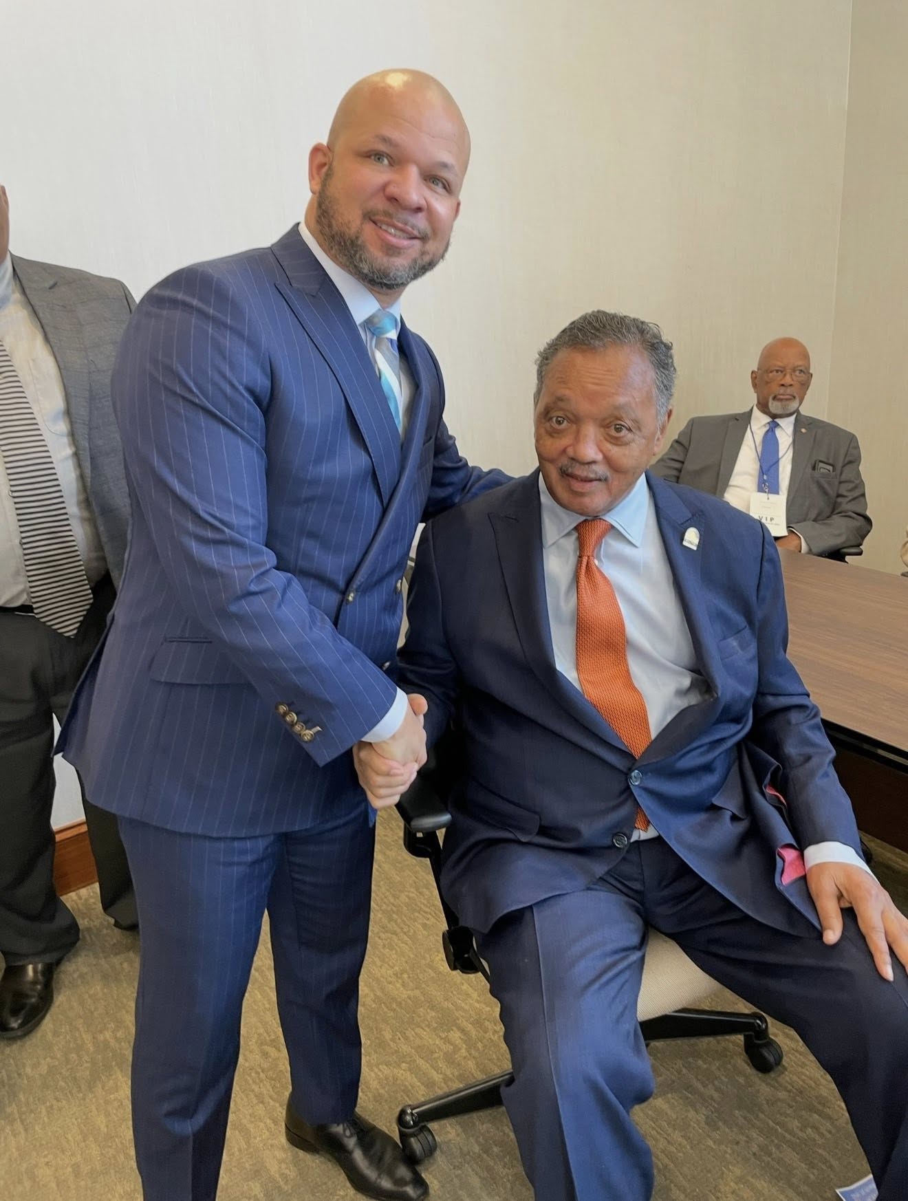 Rep. John King with Rev. Jesse Jackson